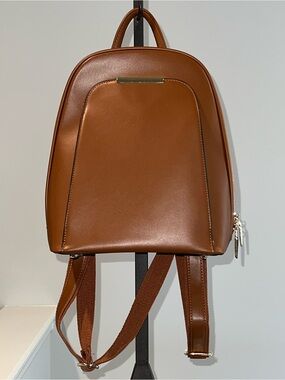 Tom Clovers Brown Mini Backpack - Classic Minimalist Design